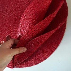 Dining - Red round placemats - 4 qty Dining - Red round placemats - 4 qty